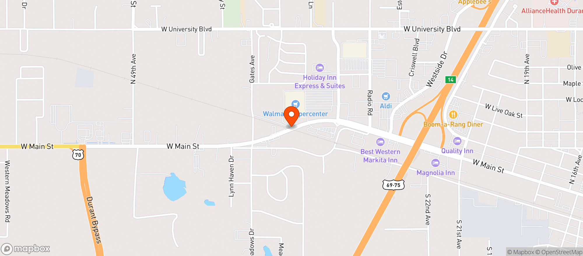 Map showing Walmart Supercenter