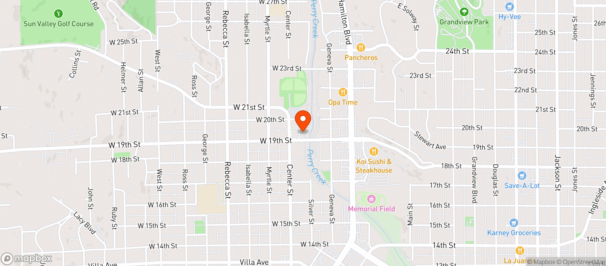 Map showing Charlies