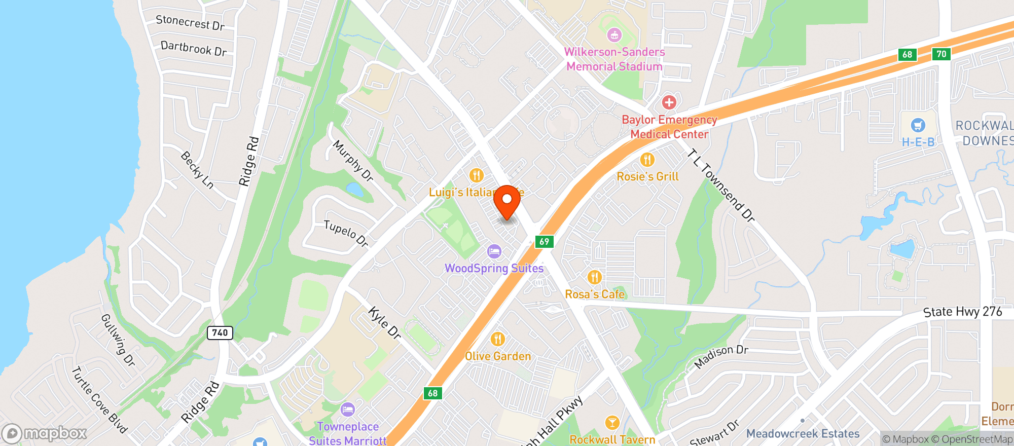 Map showing Quiktrip