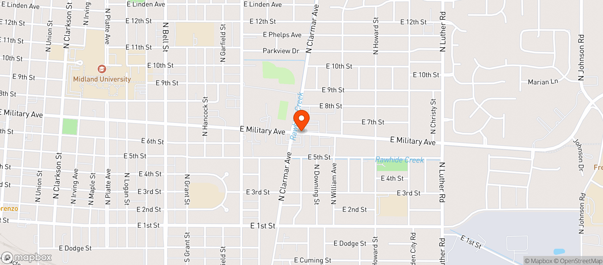 Map showing Expressway Food Mart