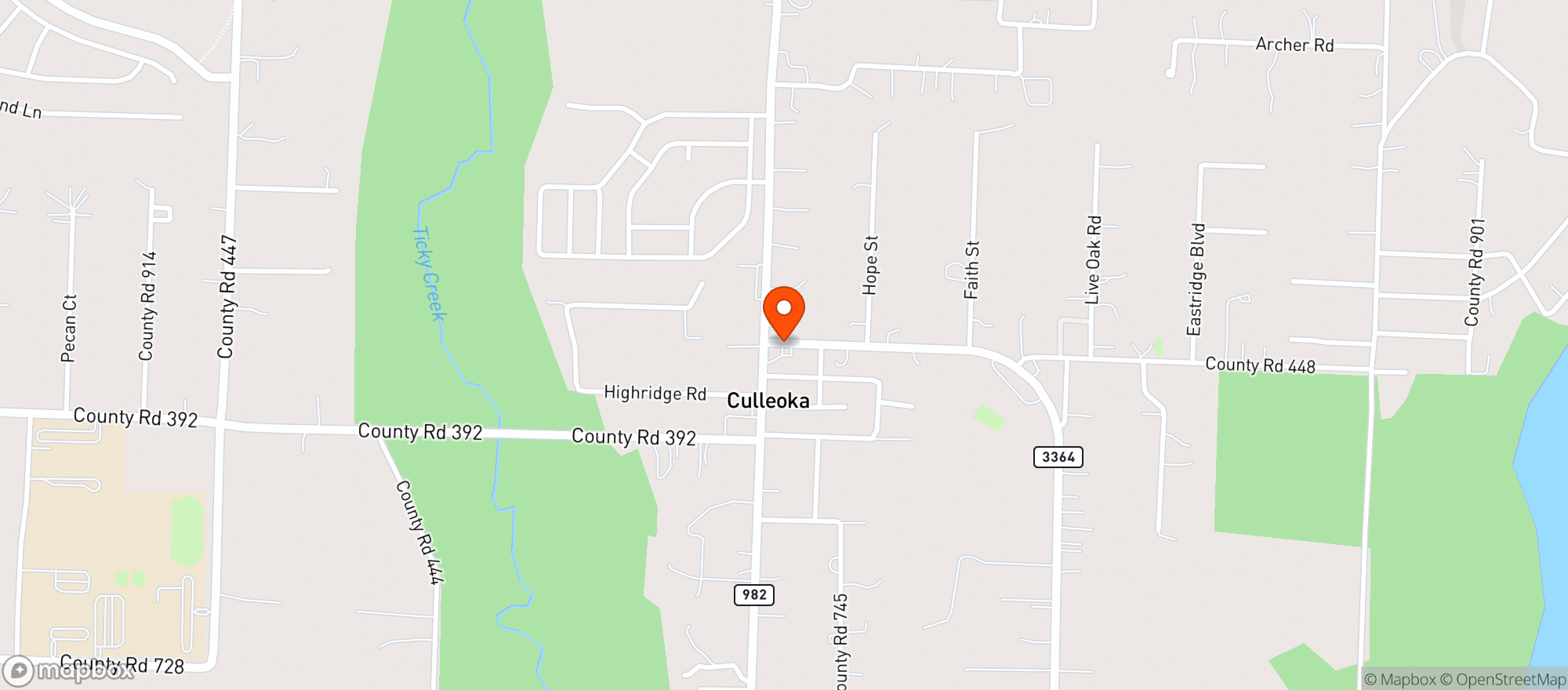 Map showing Gilberts Drive In