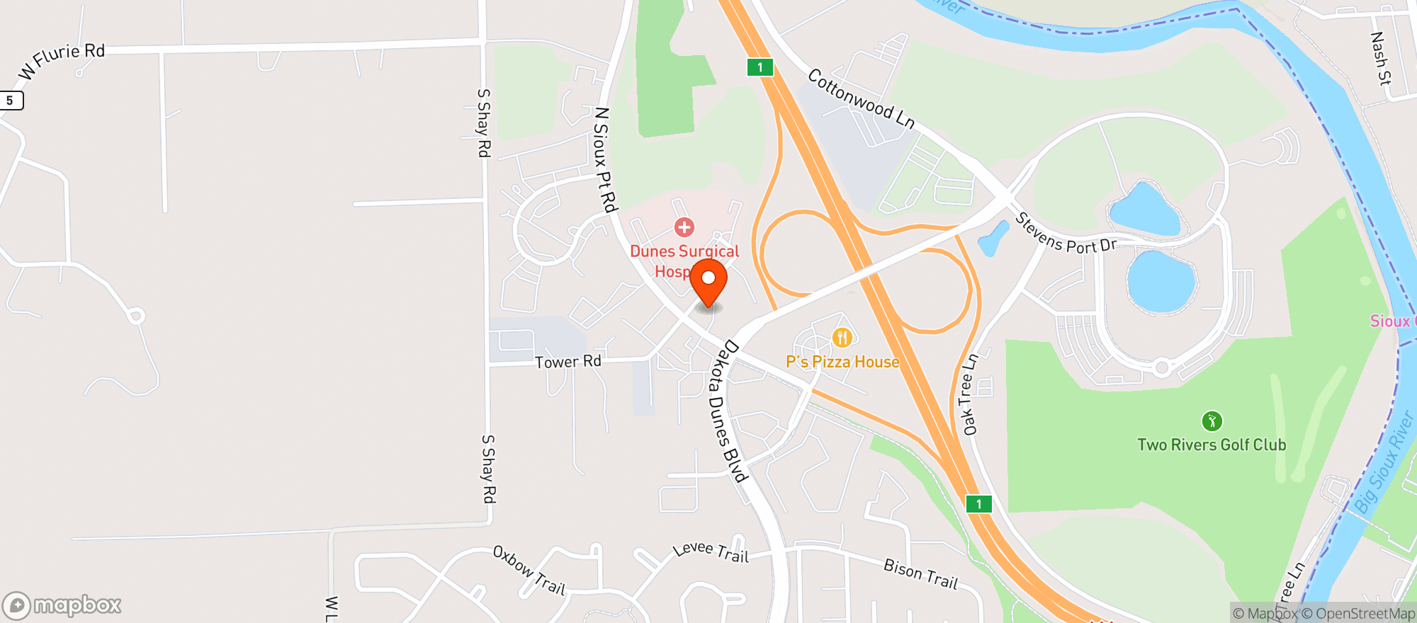 Map showing Cubbys