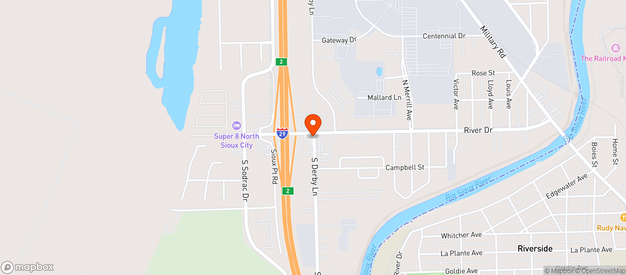 Map showing Deuces Casino