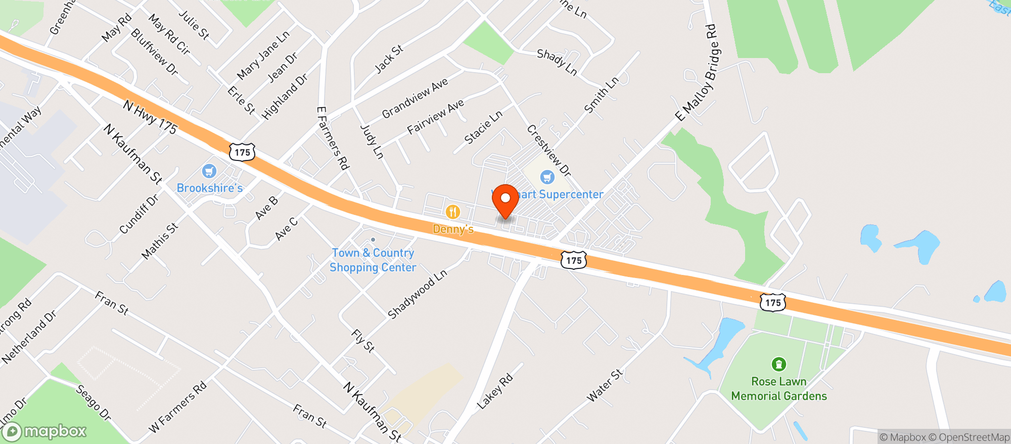 Map showing Walmart Supercenter