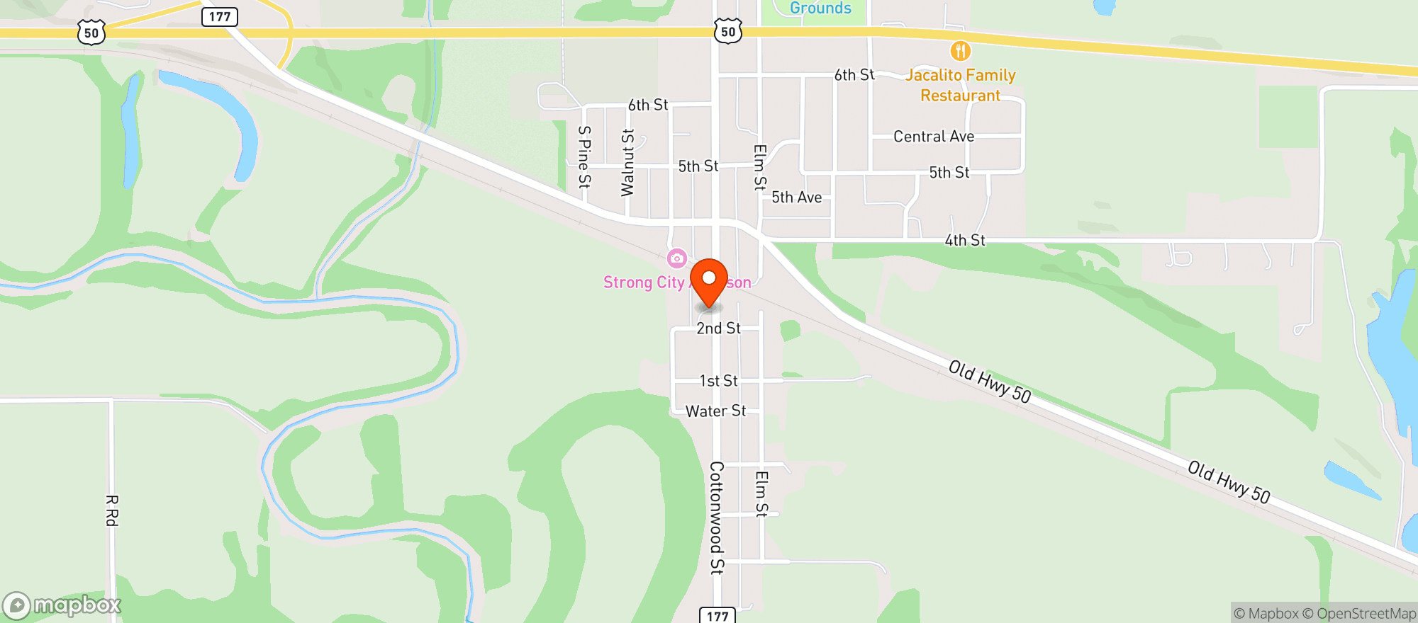 Map showing Tallgrass Wine & Spirits