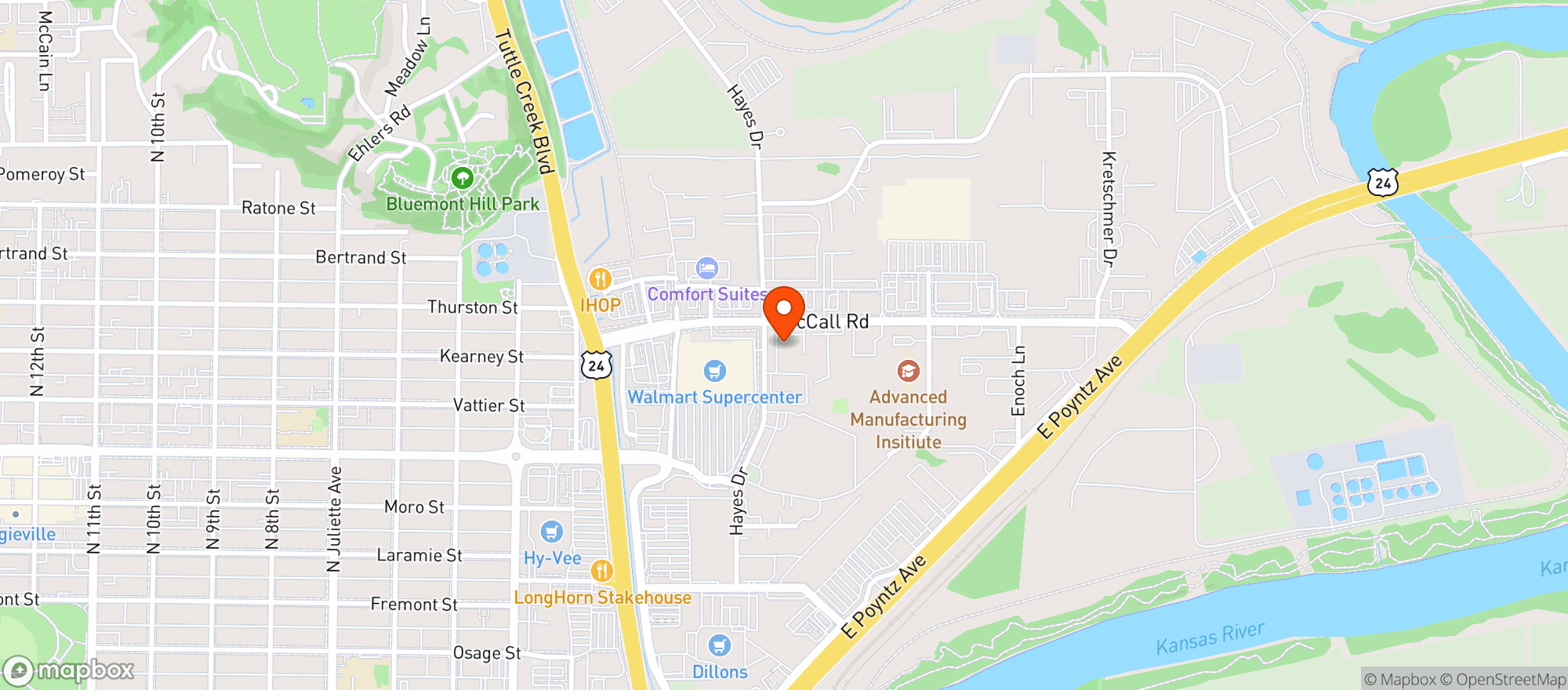 Map showing Mcmillins Retail Liquor & Wine Spe