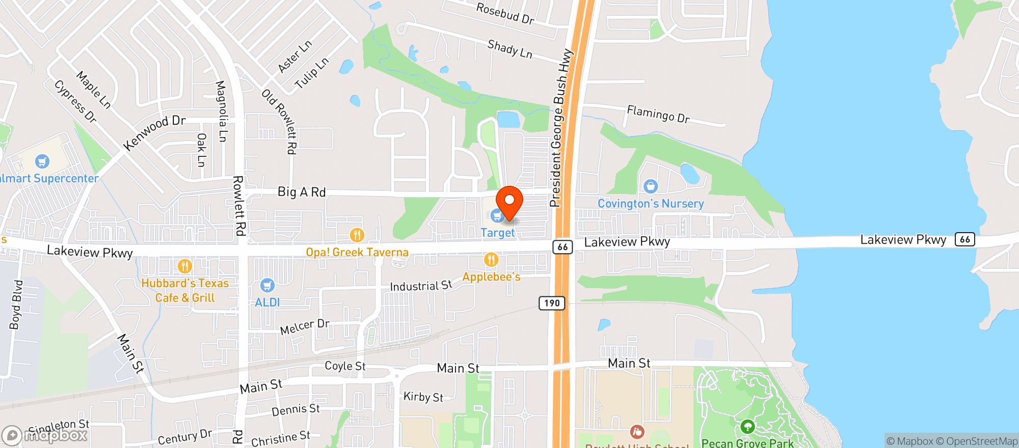 Map showing Target
