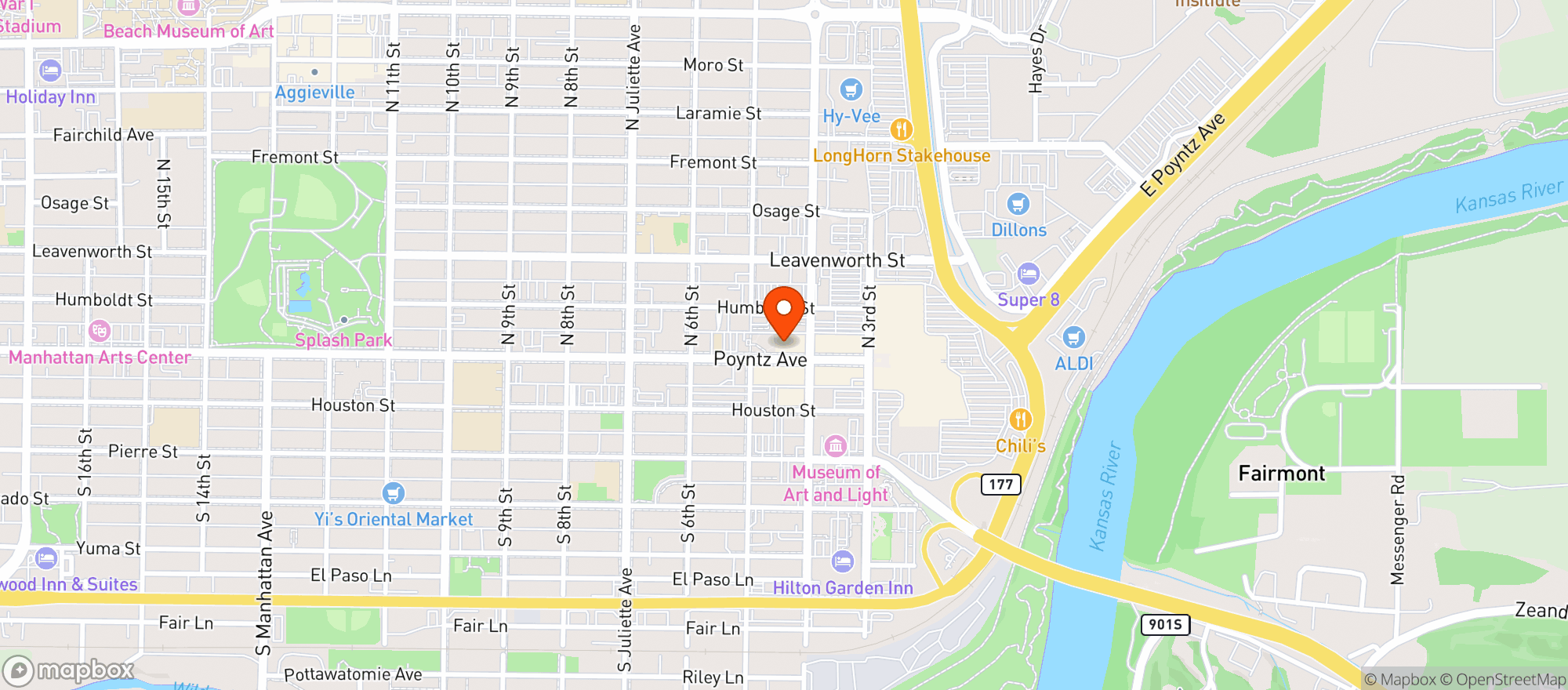 Map showing Arrow Cocktail Lounge