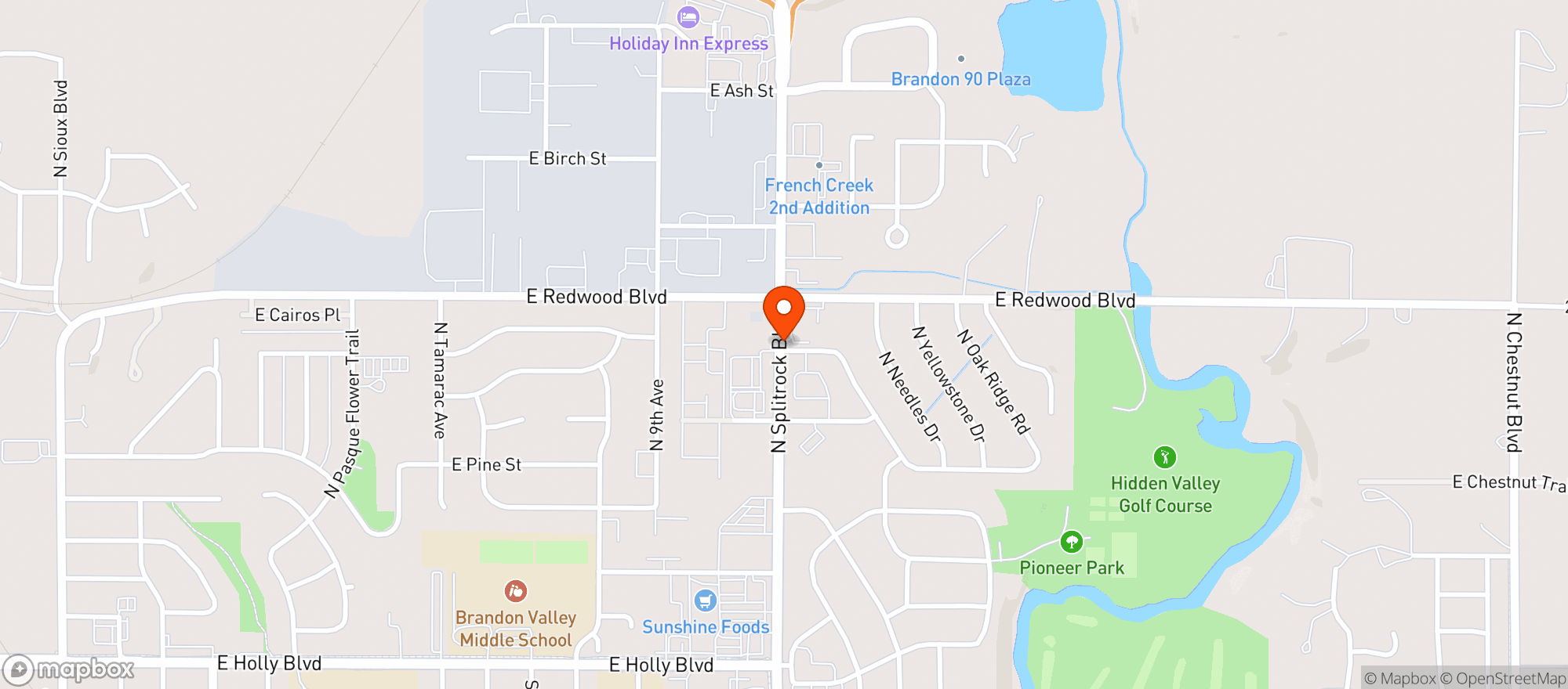 Map showing SPLITROCK C STORE