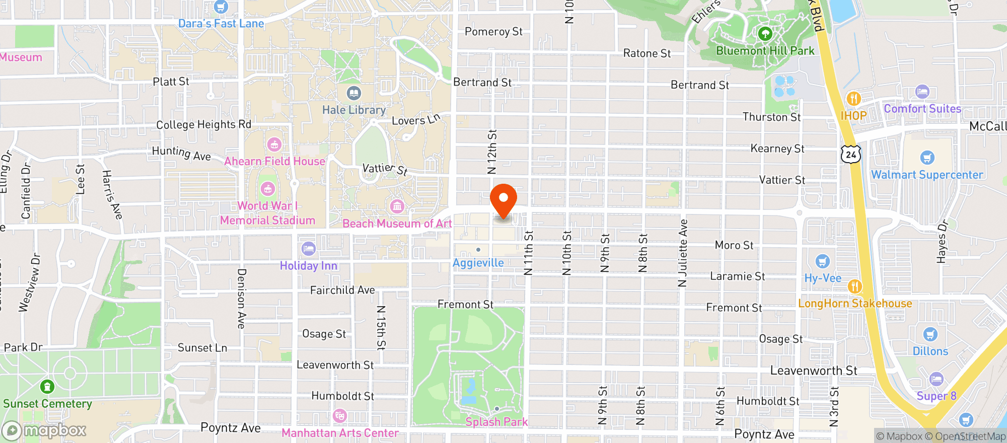 Map showing Rickels Retail Liquor
