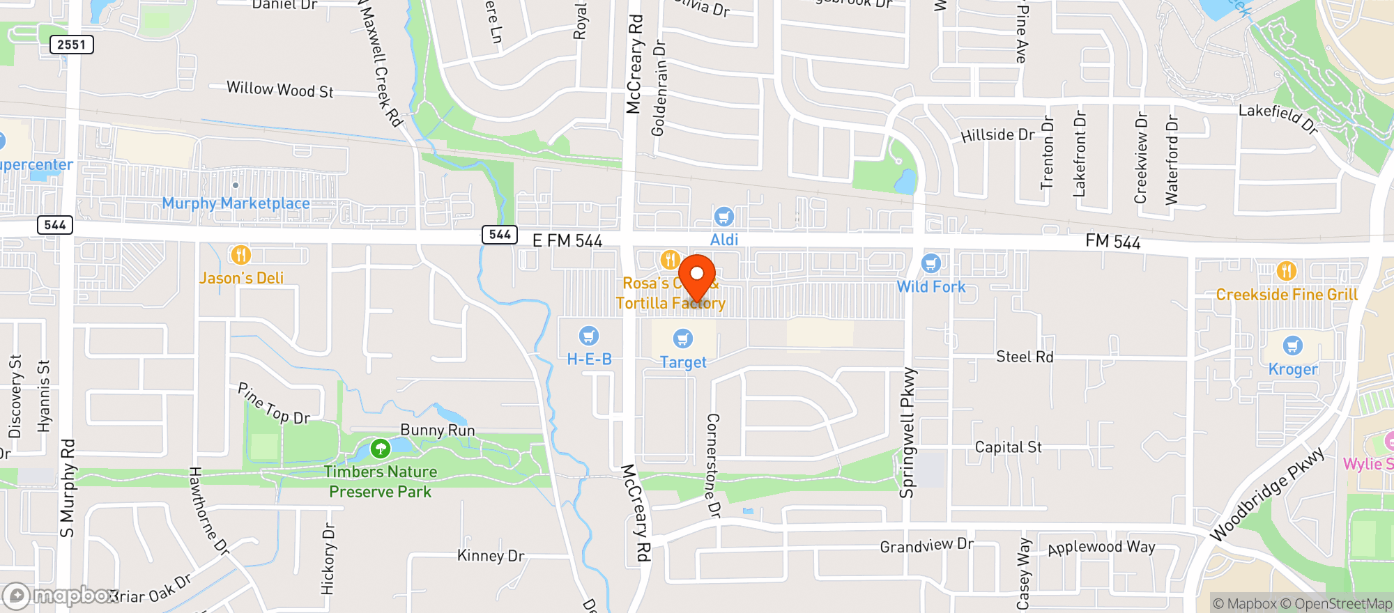 Map showing Target
