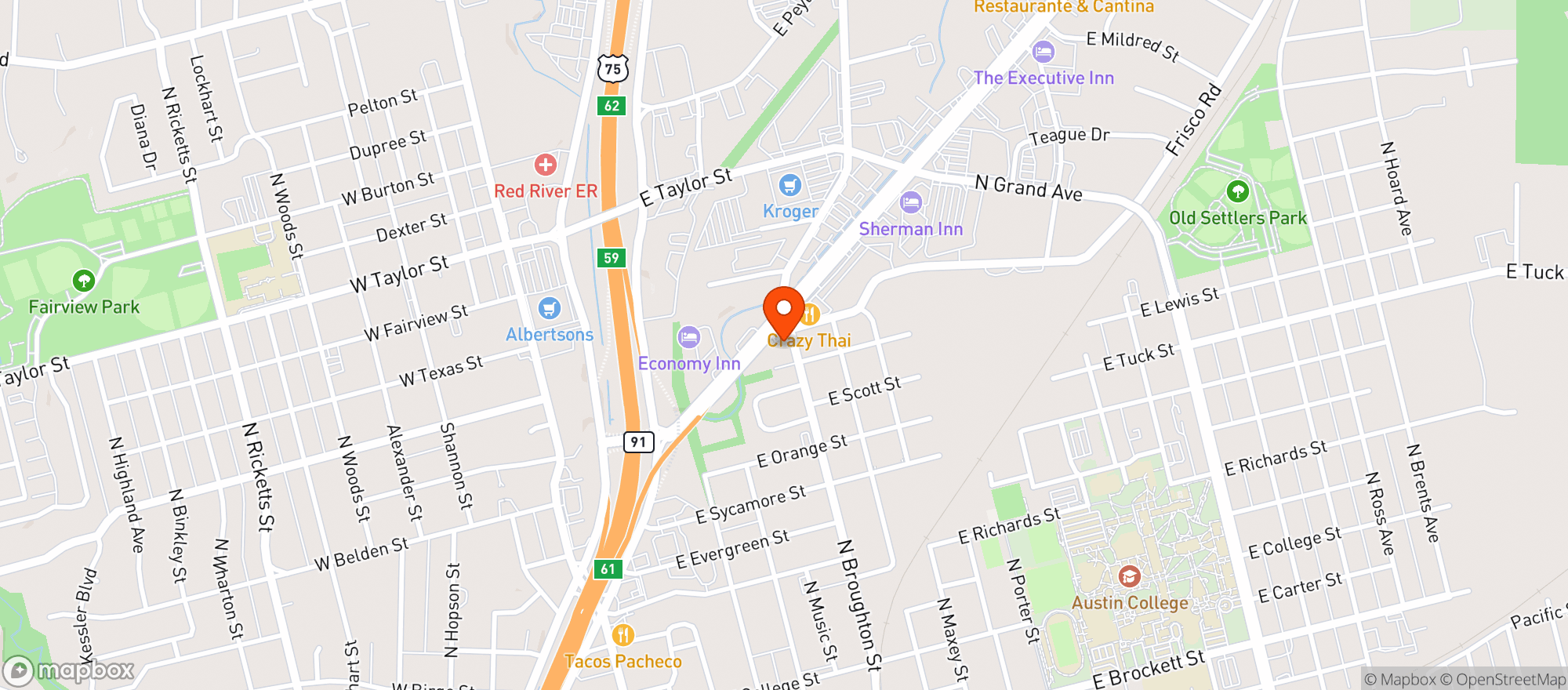 Map showing Lucky Stop