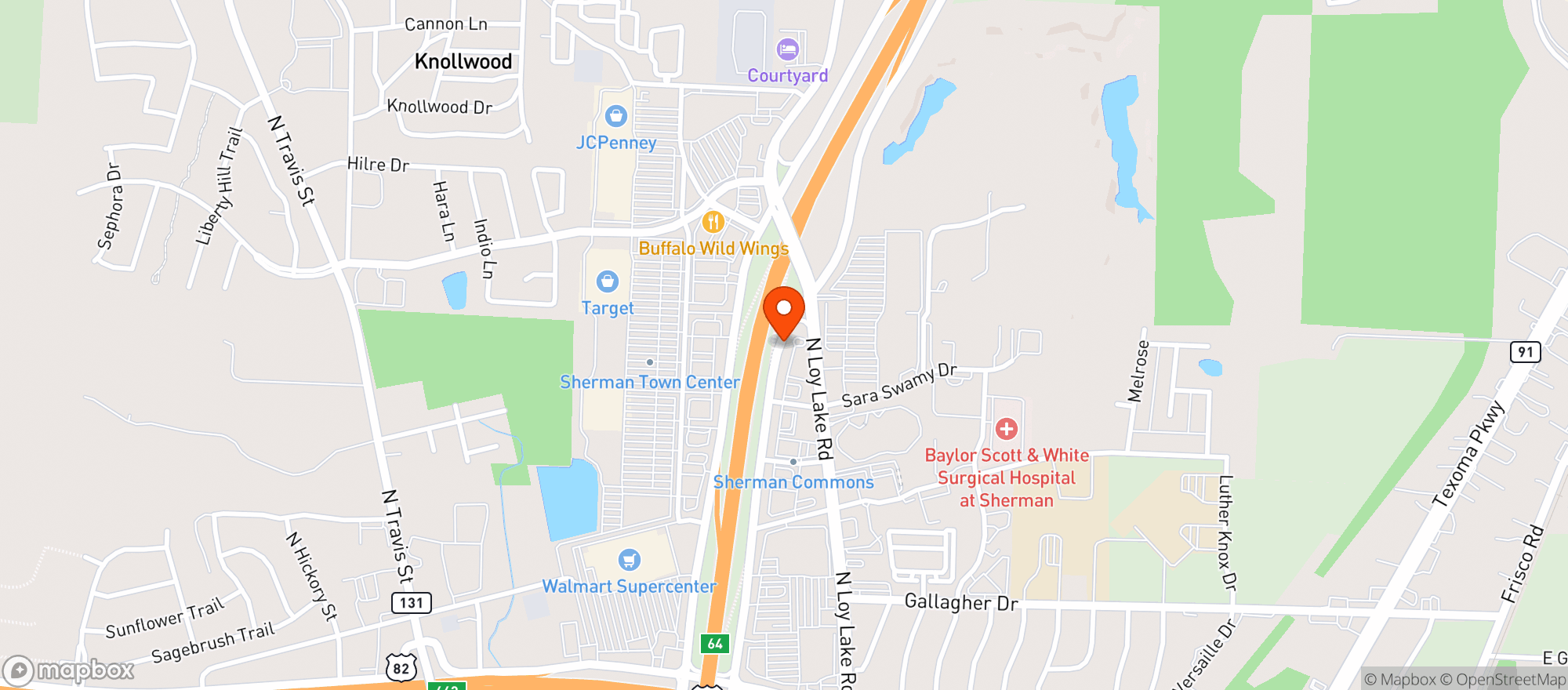 Map showing Gnc