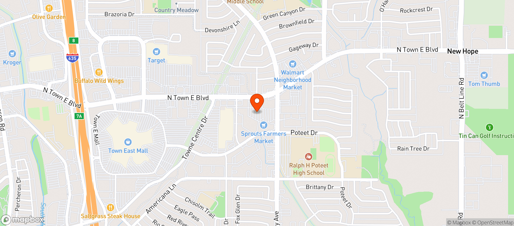 Map showing Sprouts Farmers Market