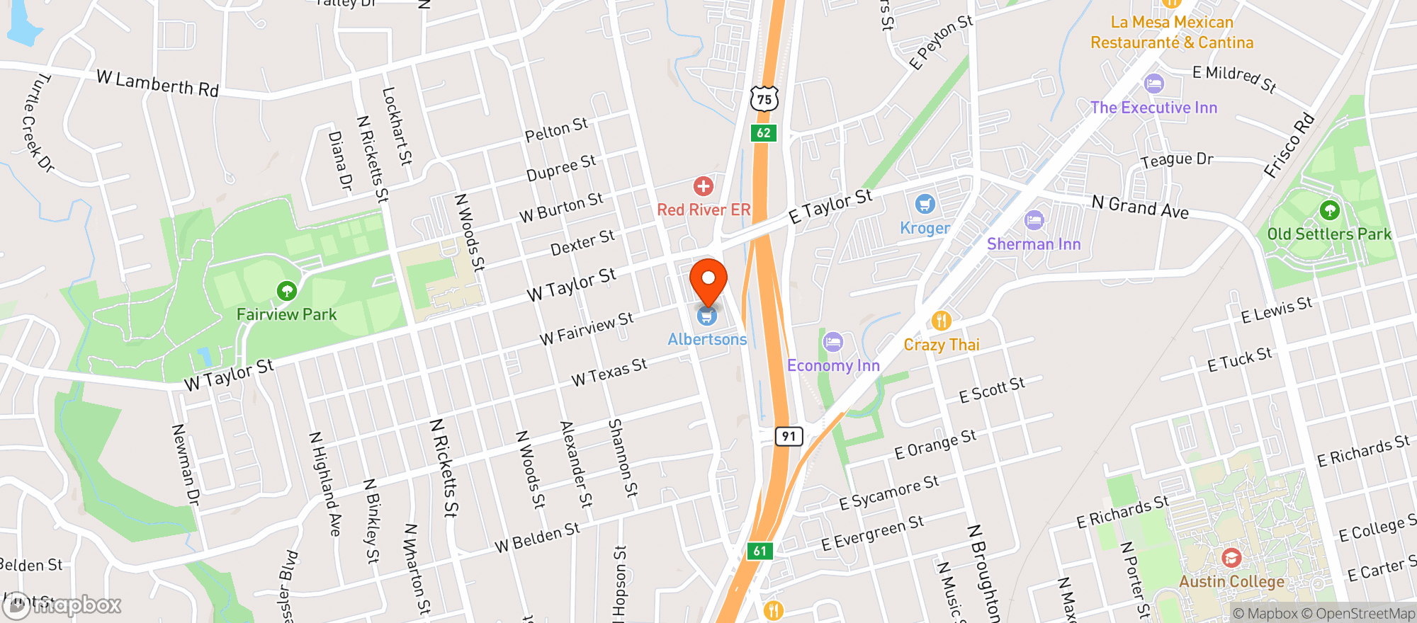 Map showing Albertsons #226