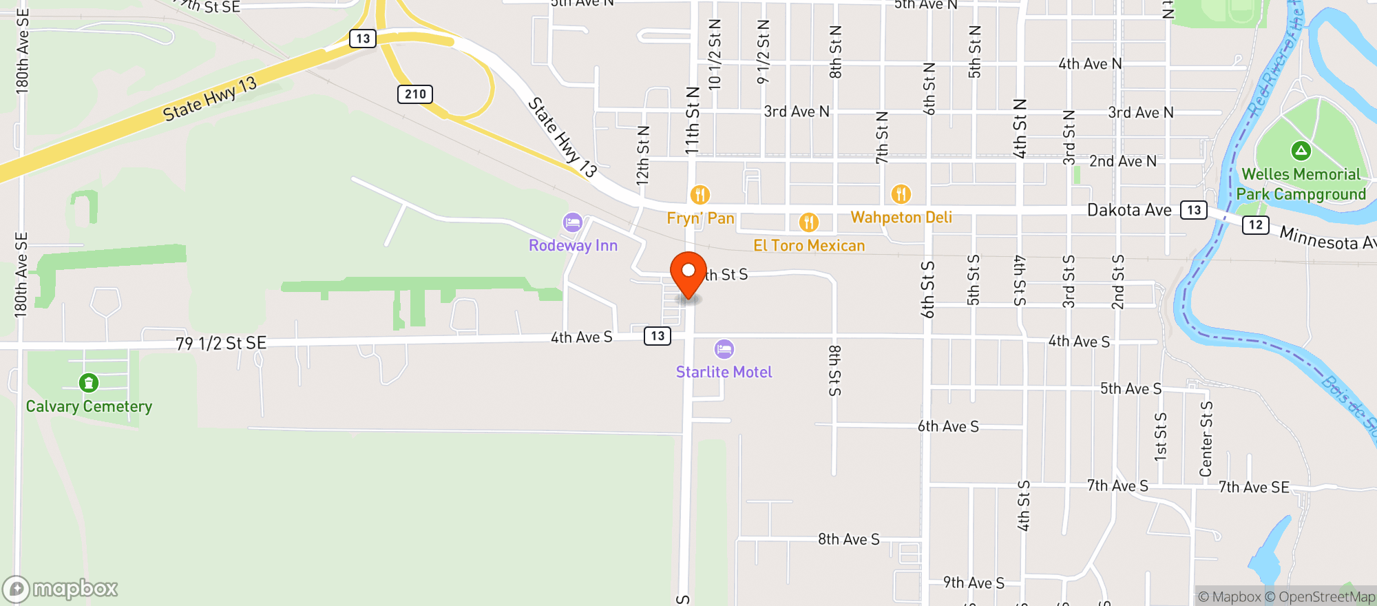 Map showing Econo Wine & Spirits