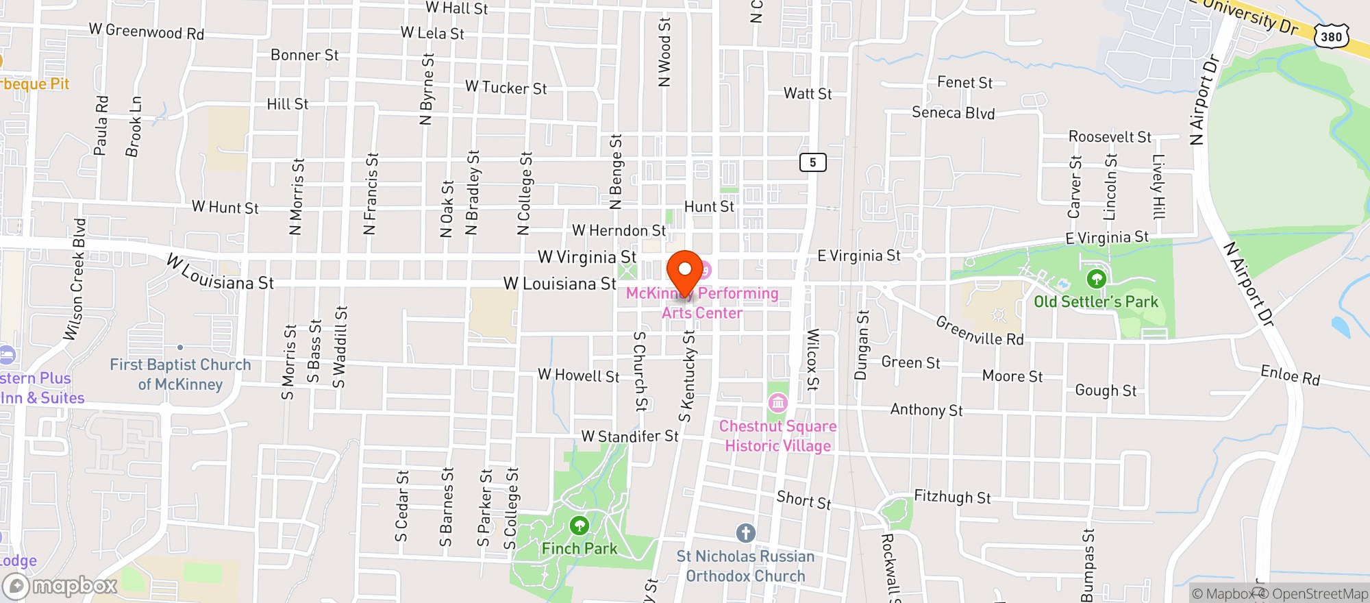 Map showing Cadillac Pizza Pub