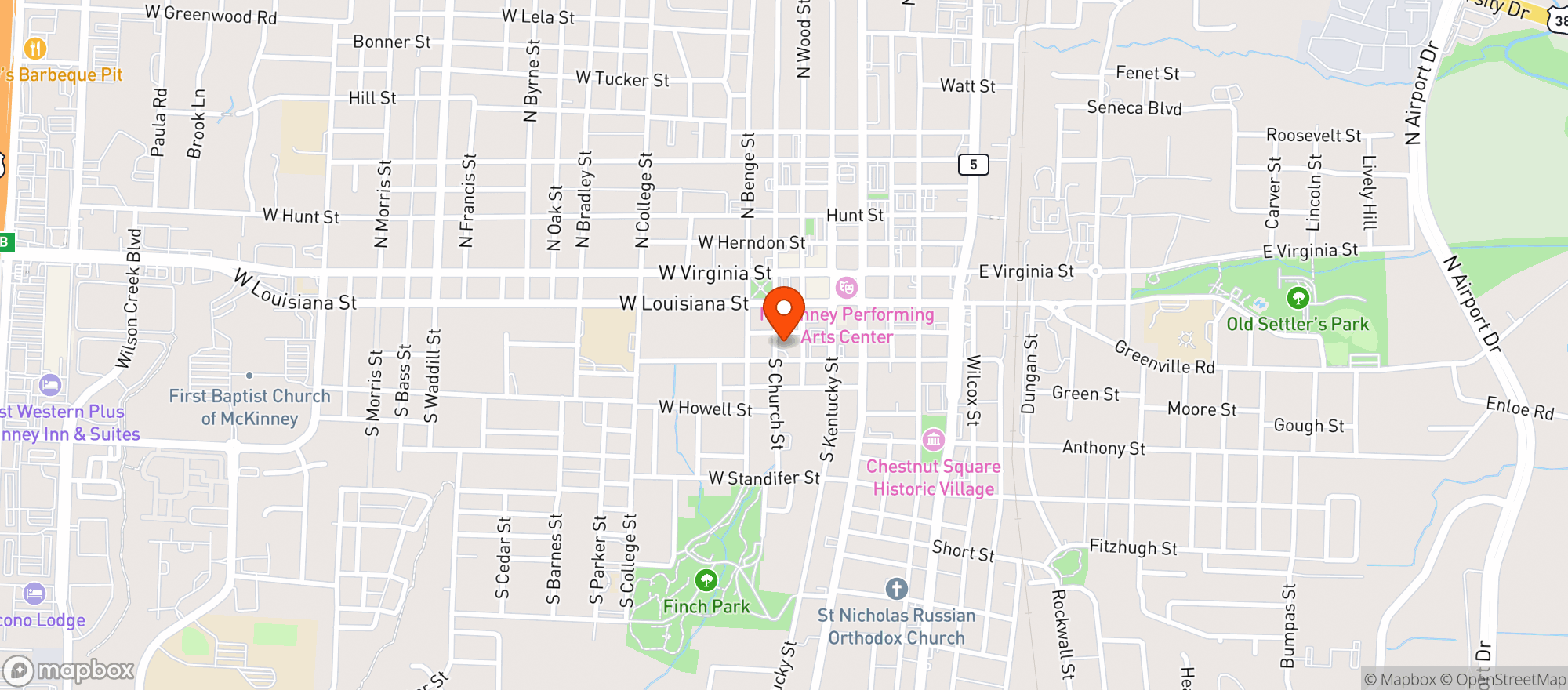 Map showing The Yard