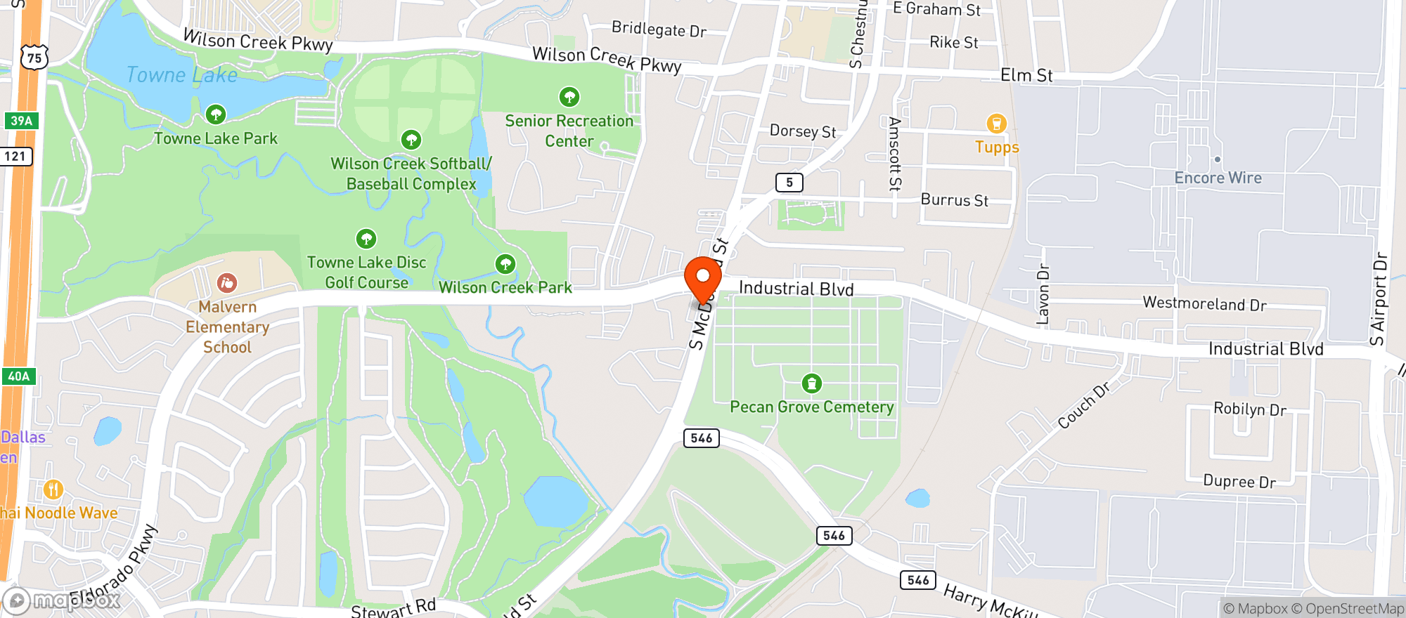 Map showing Quiktrip