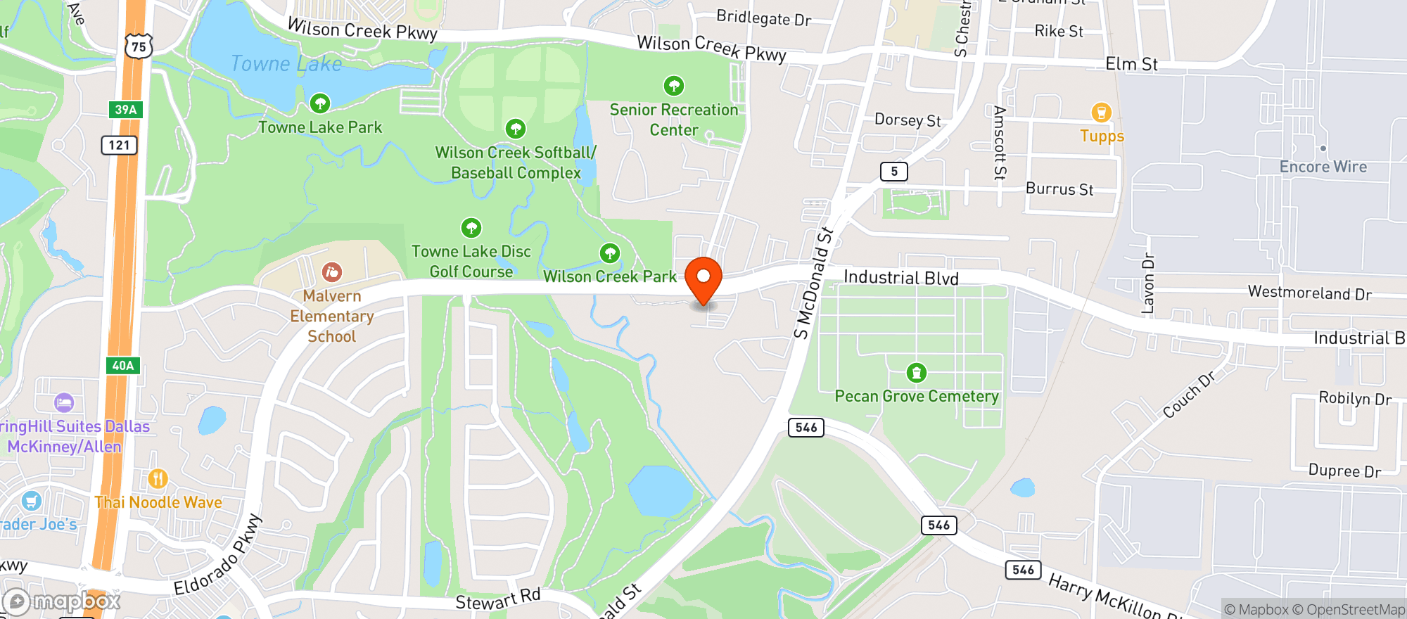 Map showing The Stix Icehouse