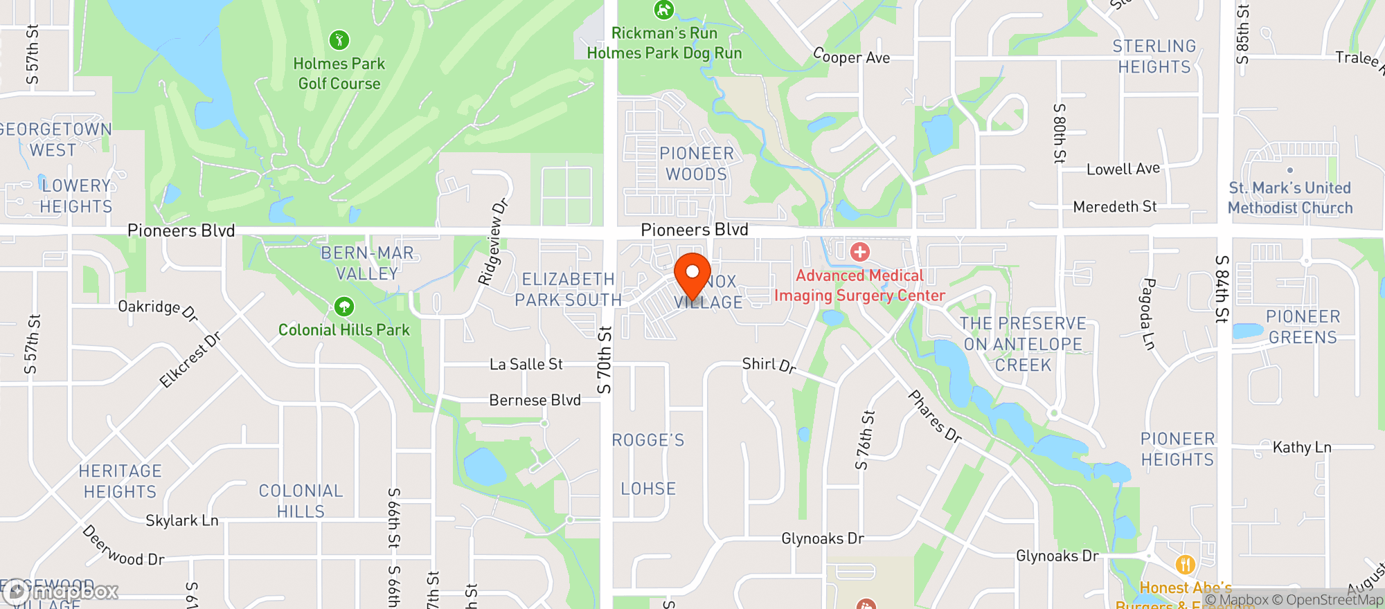 Map showing Hy Vee Food Store