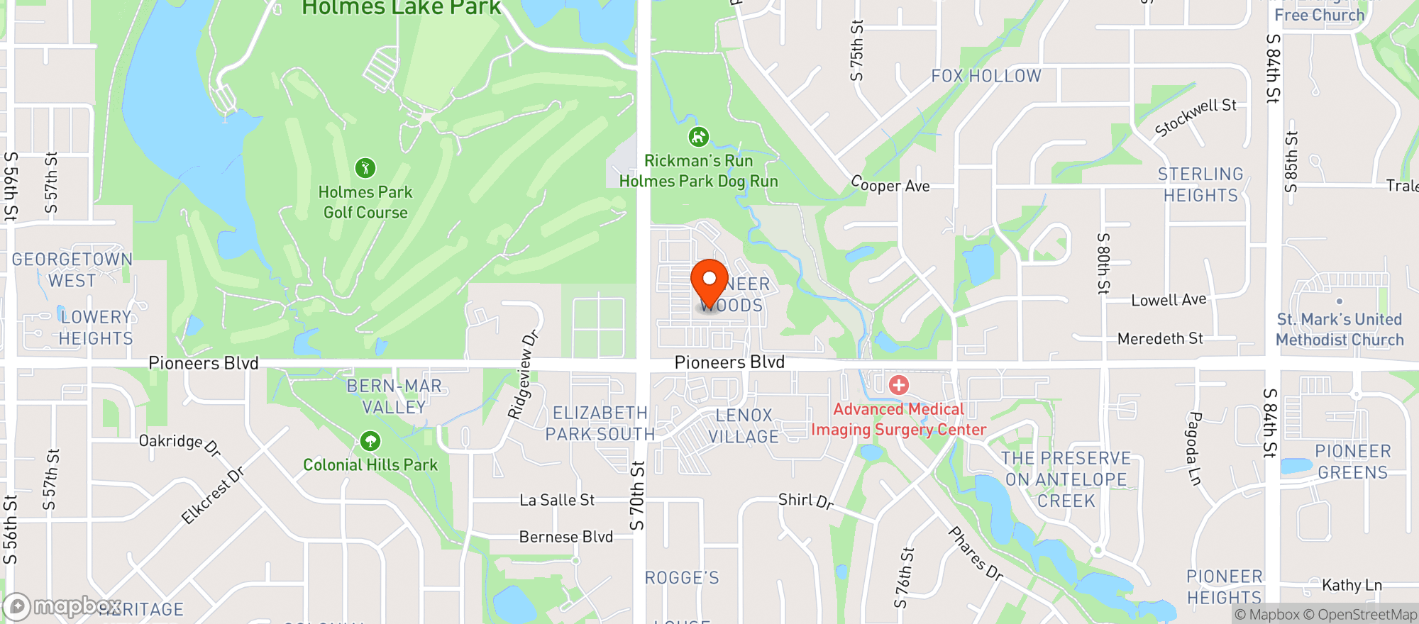 Map showing Venue