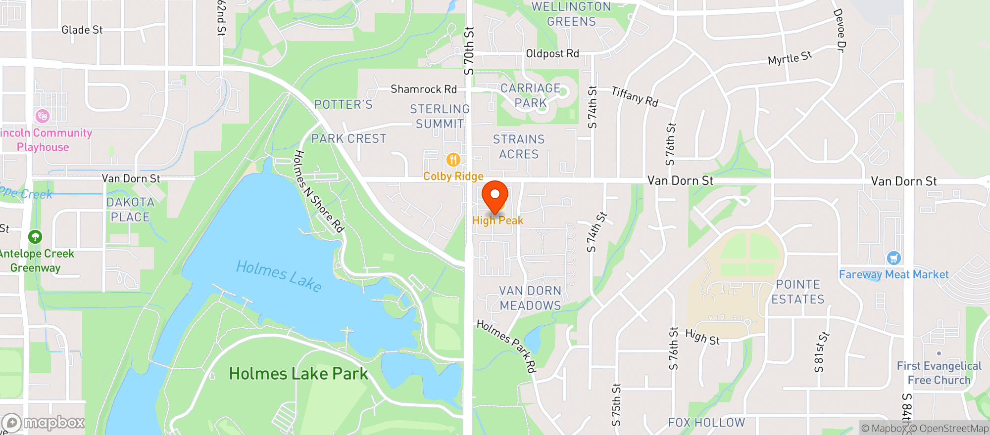 Map showing Brewsky S Food & Spirits