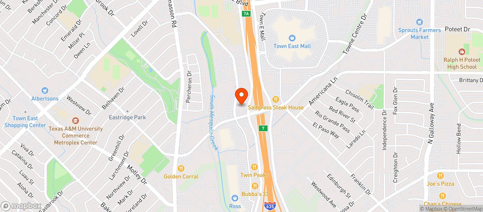 Map showing Vitamin Shoppe - Mesquite
