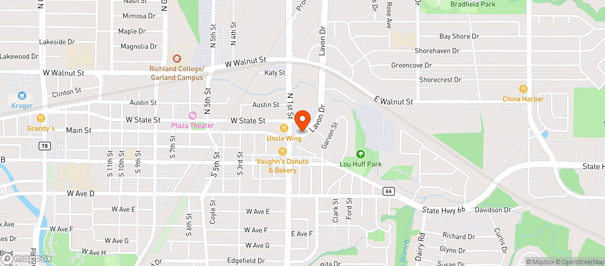 Map showing Quiktrip