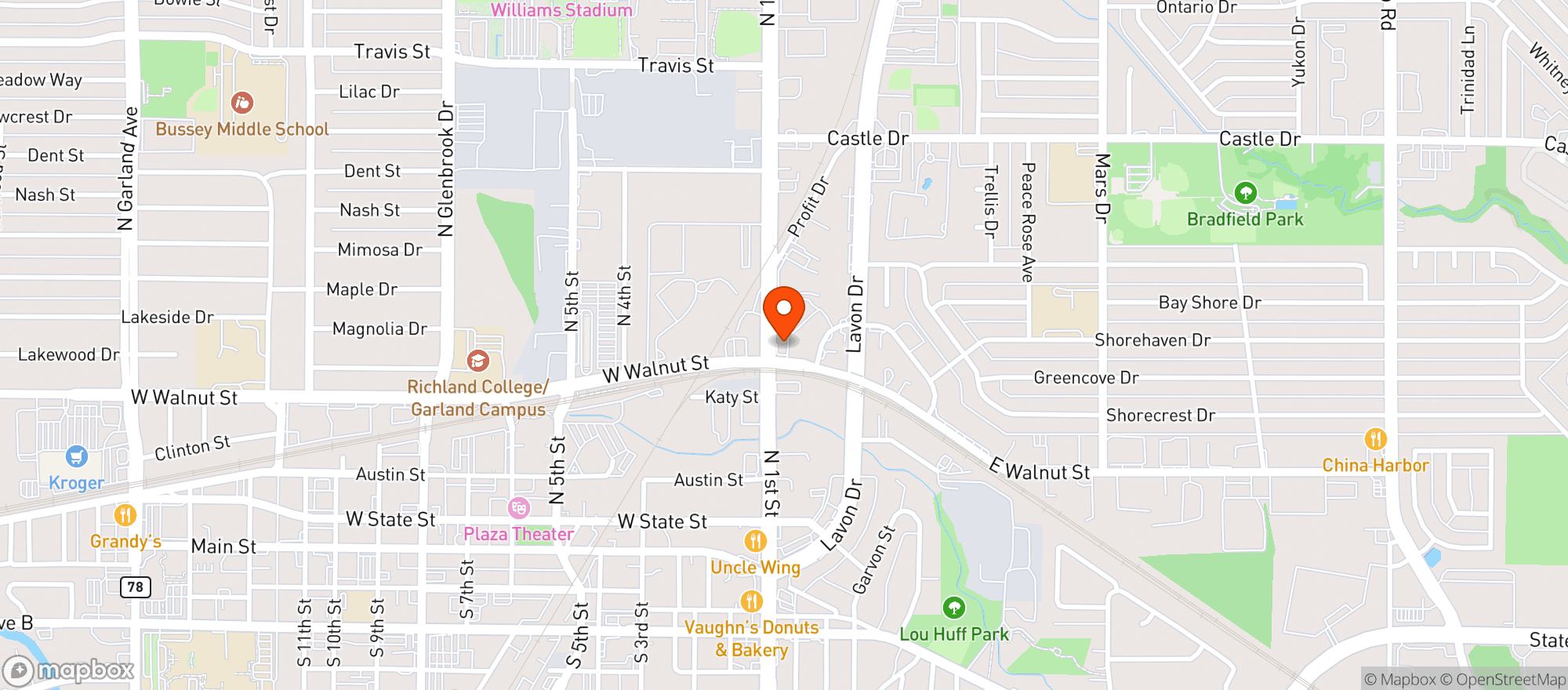 Map showing  ck Food Mart