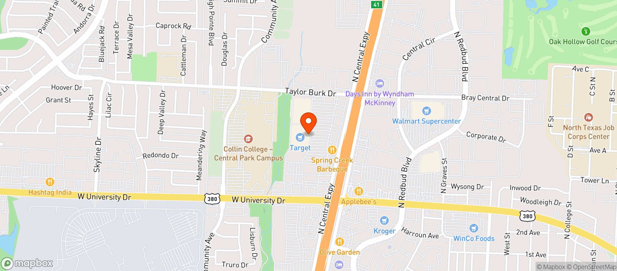 Map showing Target
