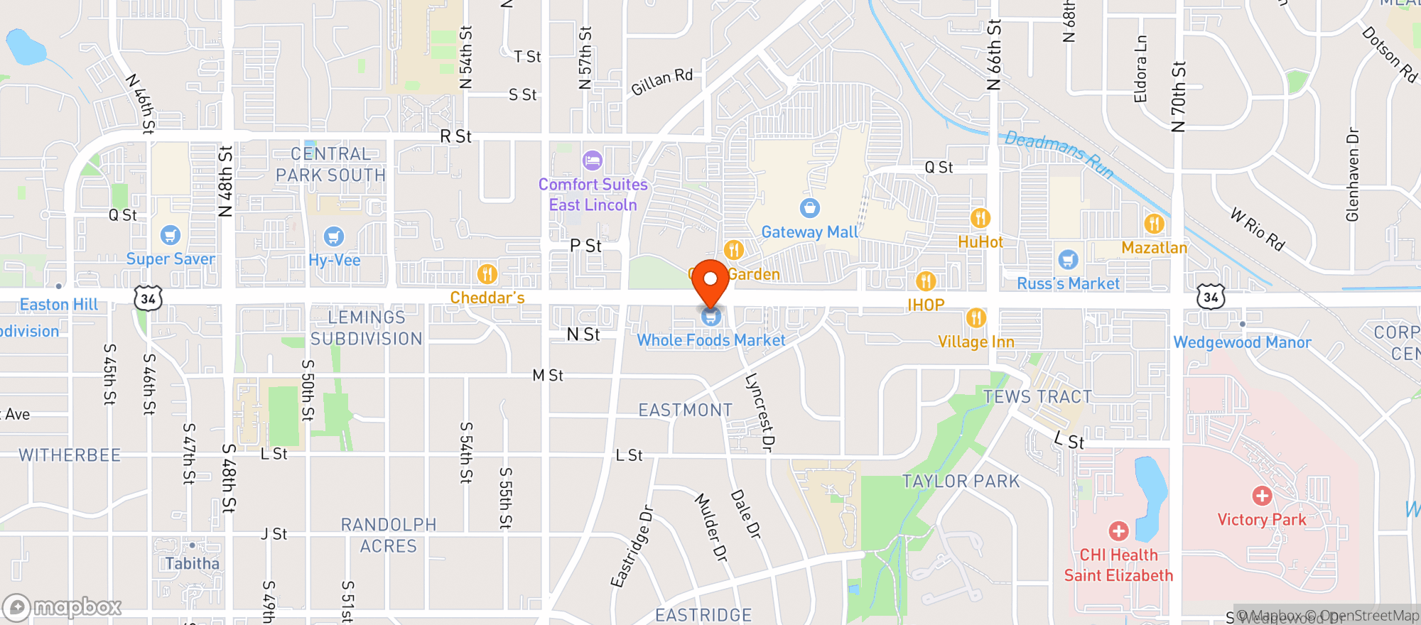Map showing Whole Foods Market