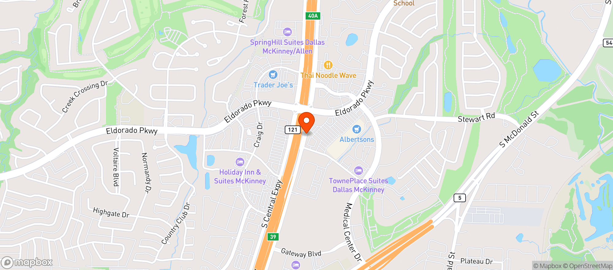 Map showing Albertsons