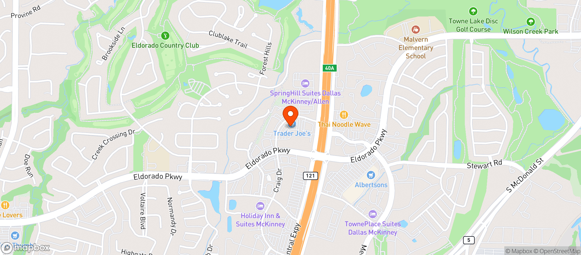 Map showing Trader Joes #408