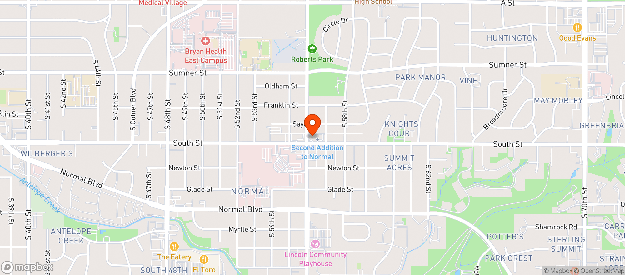 Map showing Kwik Shop #350662