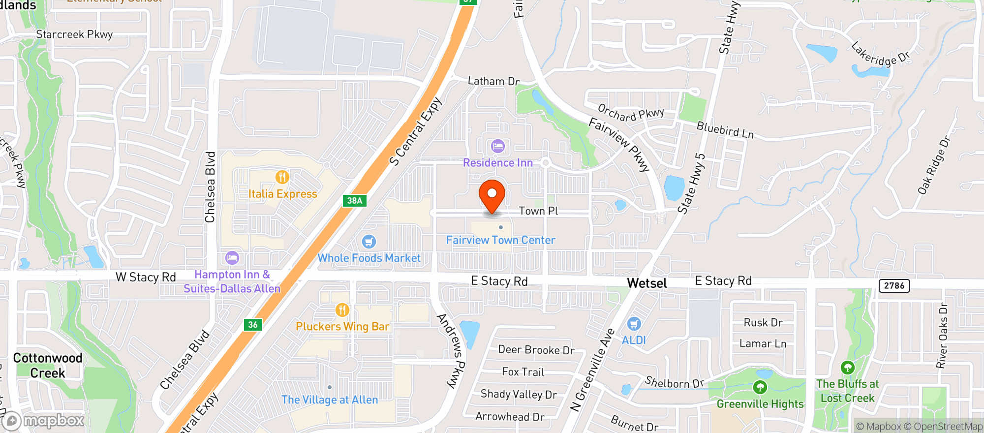 Map showing Cafe Gecko Fairview