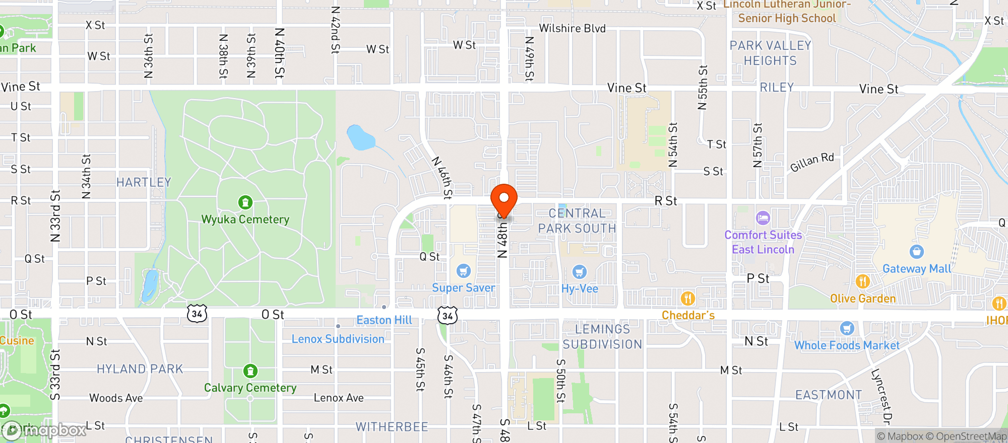 Map showing Target Store