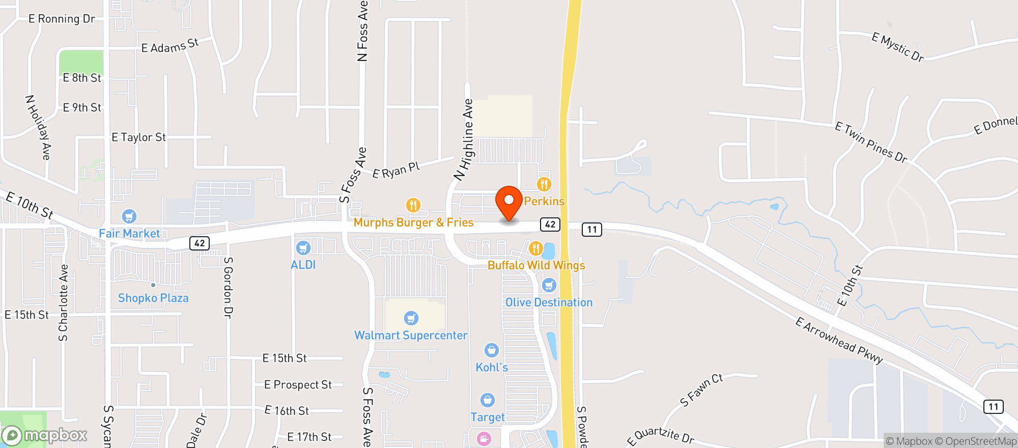 Map showing Get N Go