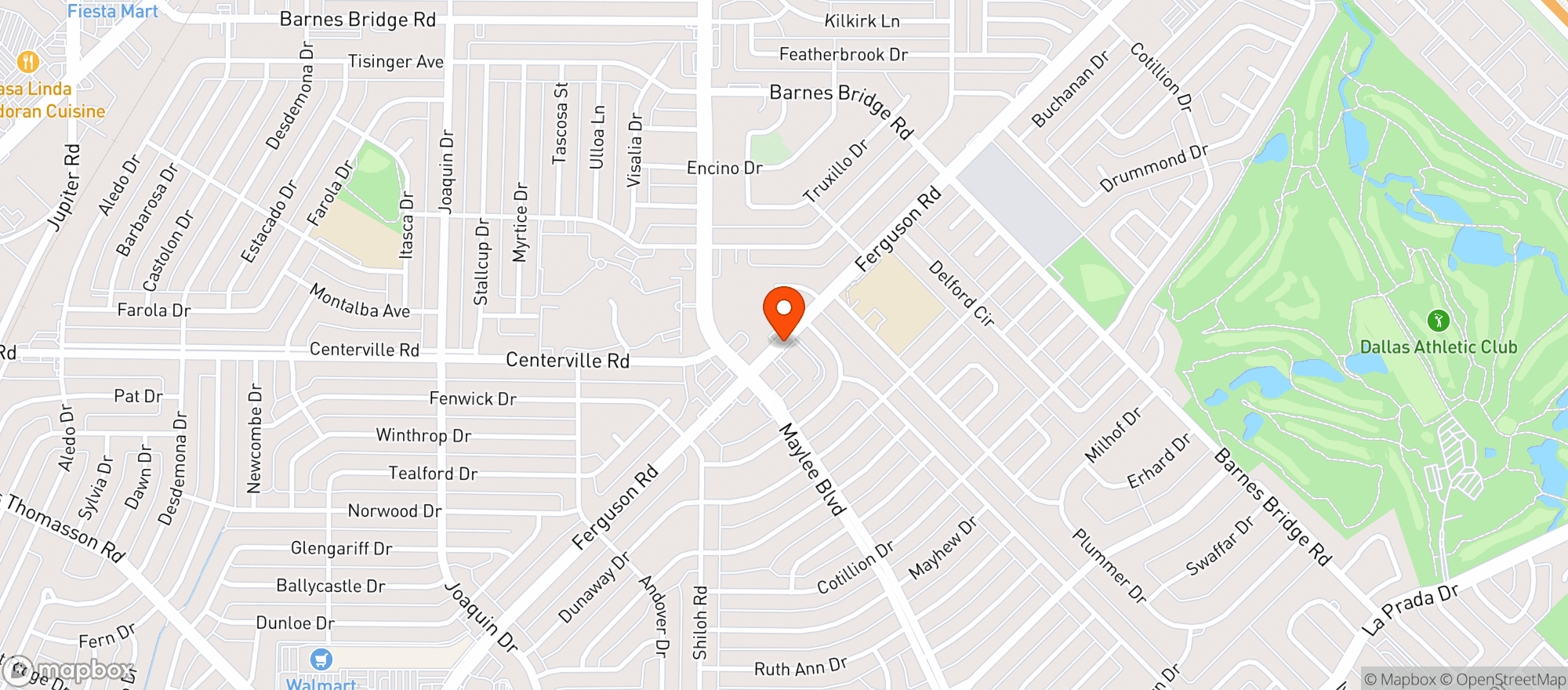 Map showing Super Mercado Monterrey