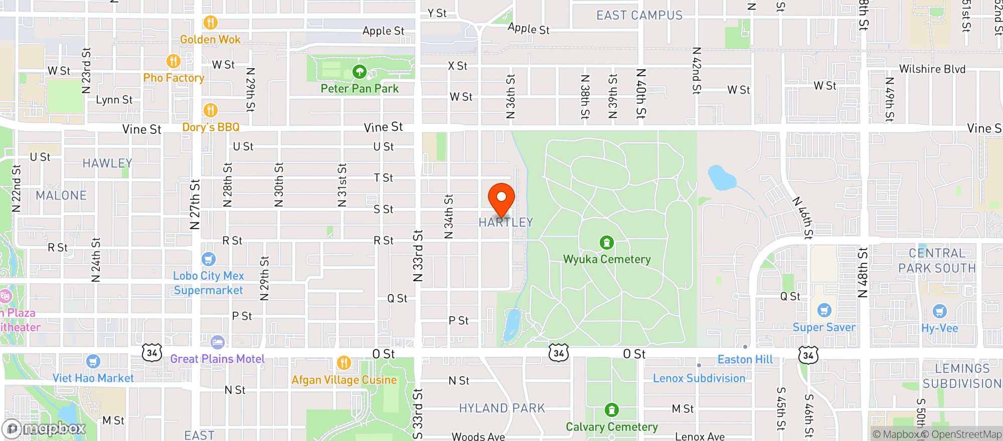 Map showing Hidden Leaff LLC