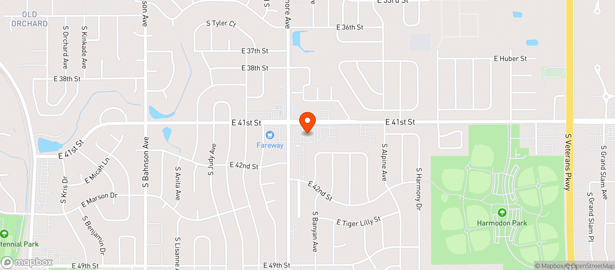 Map showing Attic Bar & Grill