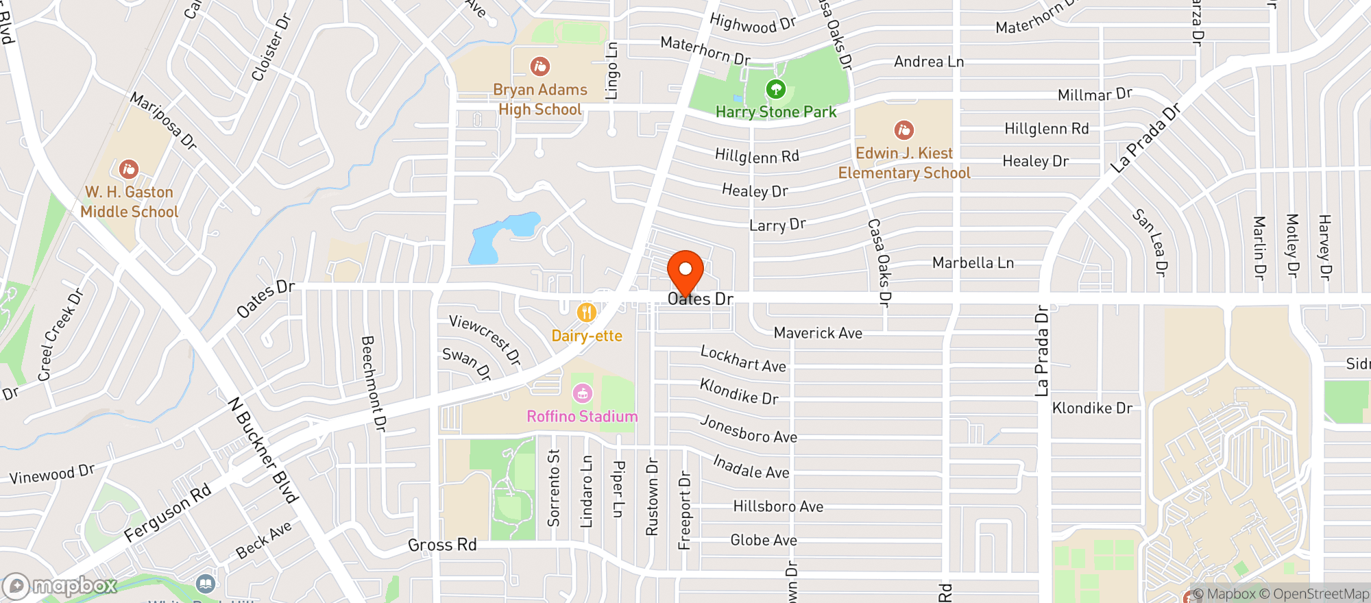 Map showing Tres Amigos
