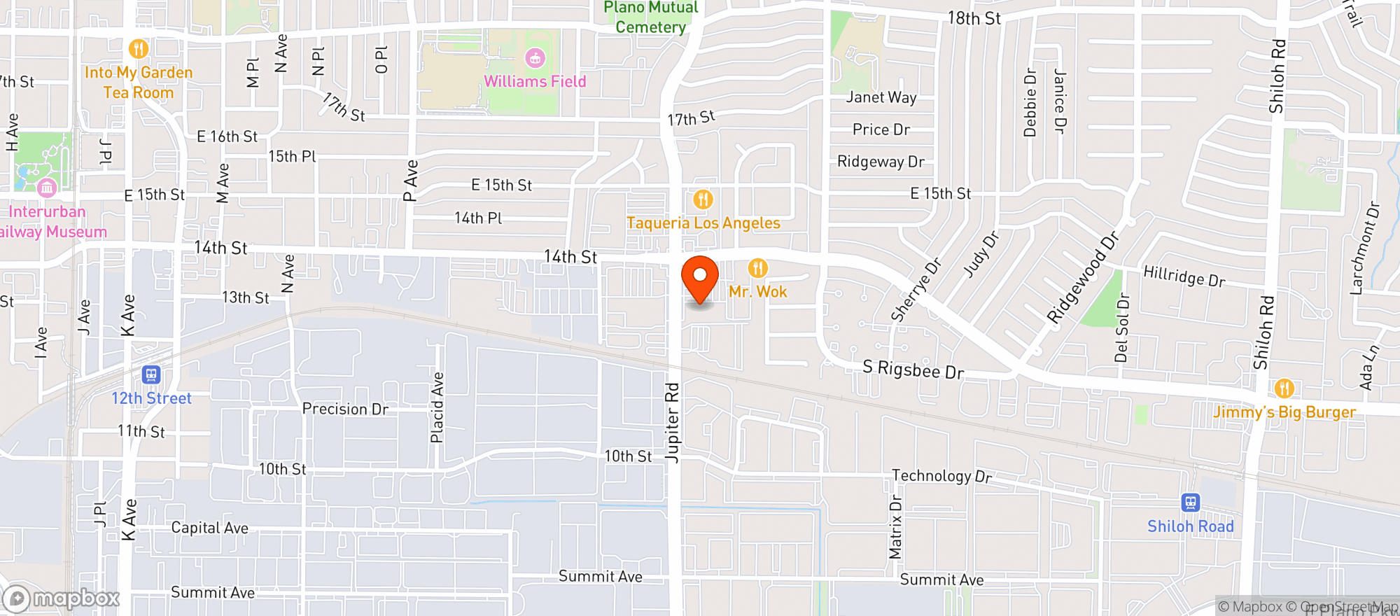 Map showing Metro Liquors
