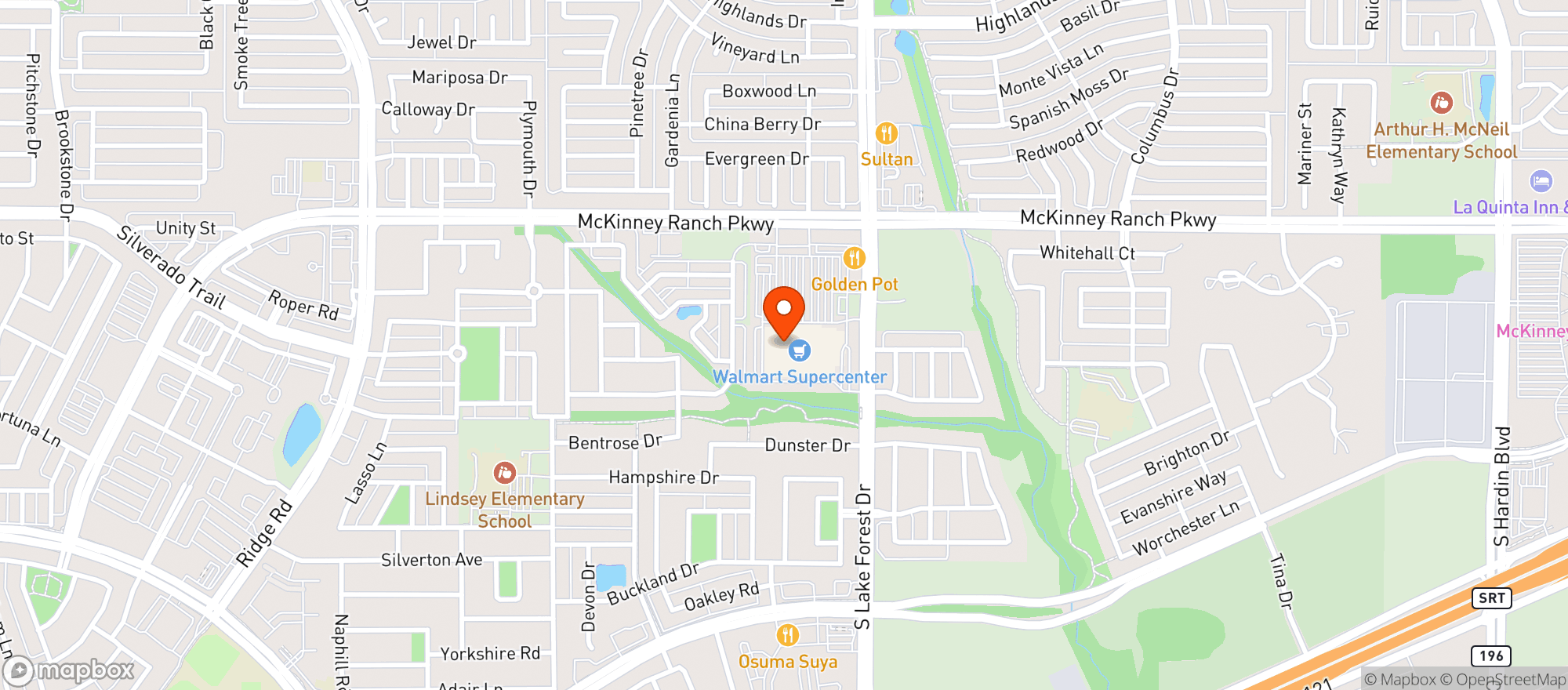Map showing Walmart Supercenter #5211