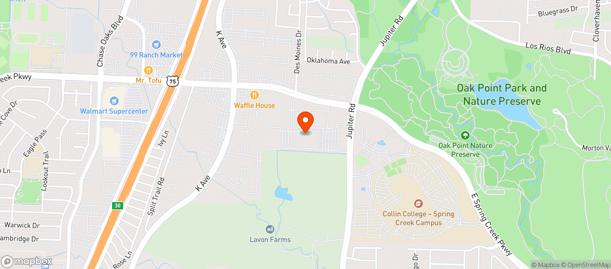 Map showing City Of Plano Plano Ctr