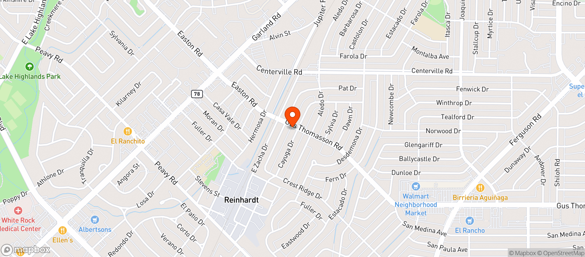Map showing Mother’s House