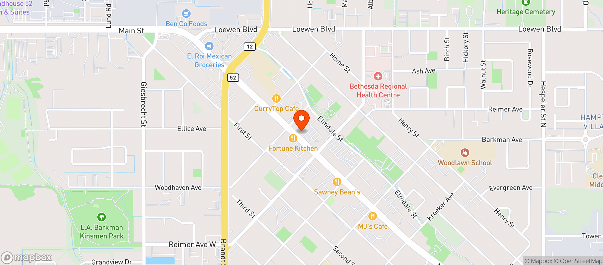 Map showing Main Bread And Butter Company