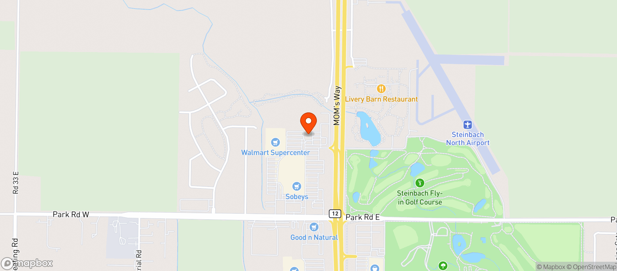 Map showing Staples