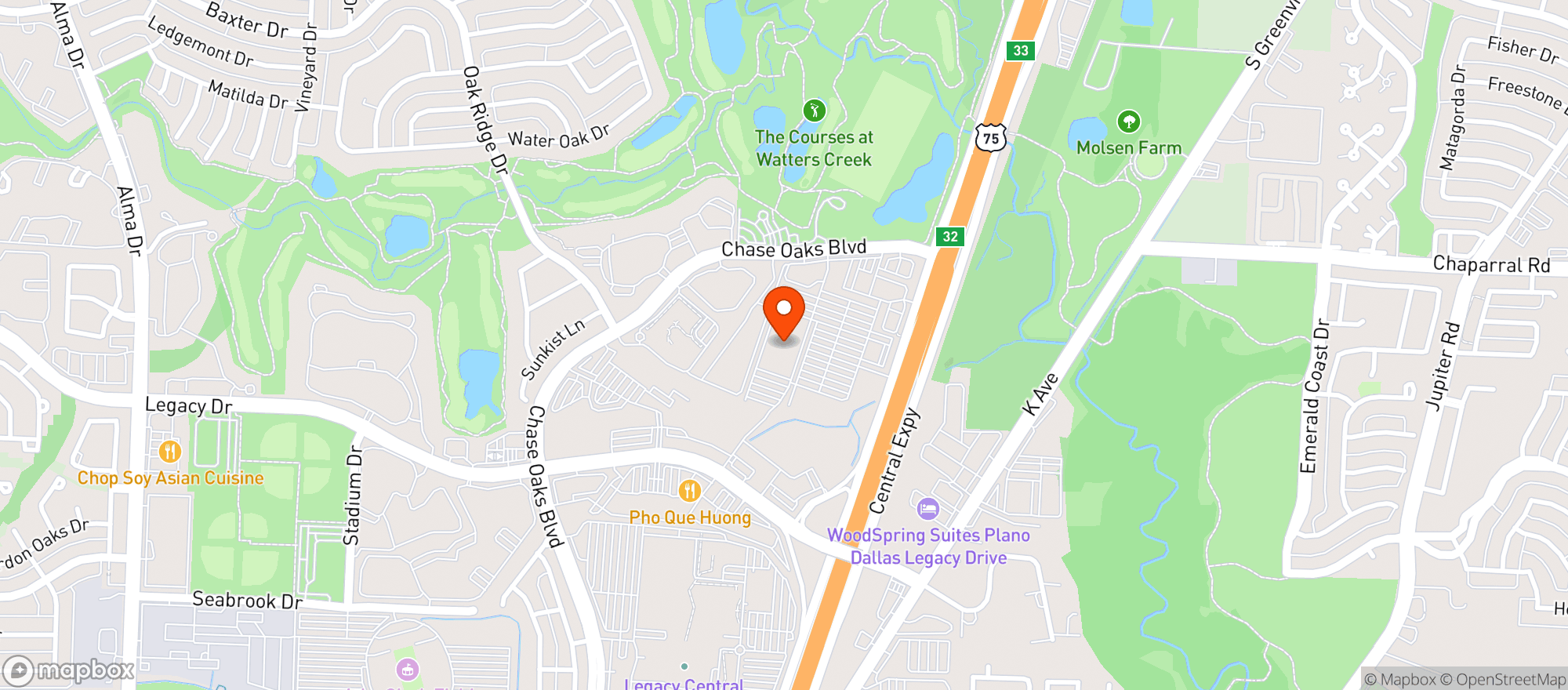 Map showing Cinemark Legacy And Xd #251