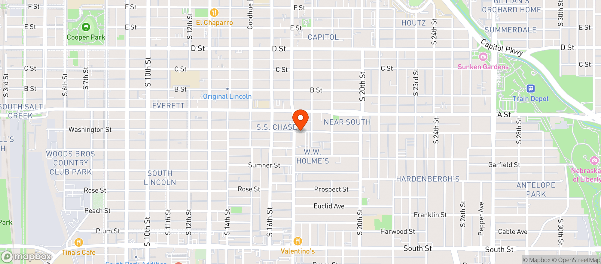 Map showing Russ Market